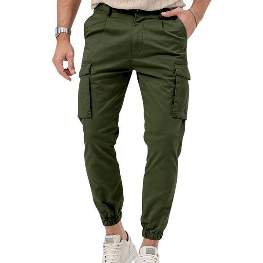 Herren Cargo-Hose mit elastischem Bund und praktischen Utility-Taschen EB