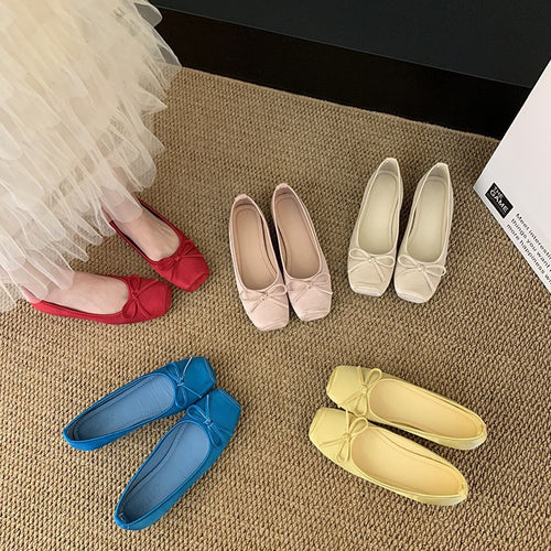 Damen Ballerina mit elegantem Schleifendetail EB