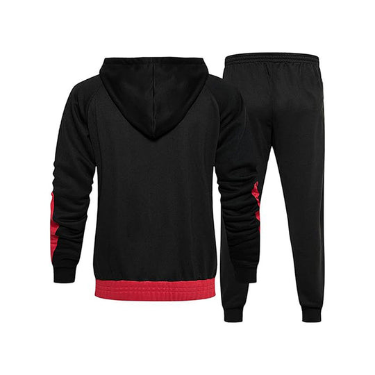 Herren Sportlicher Trainingsanzug mit kontrastreichem Design und elastischen Bündchen EB