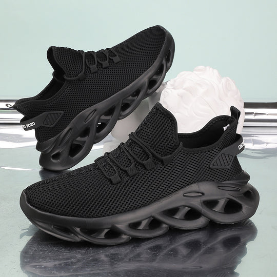 Unisex innovative Mesh‑Runner mit belüfteter Wabenstruktur, skulpturierter Hohlkern‑Plateausohle und sockenähnlichem Schaft EB