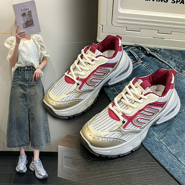 Damen Sportliche Sneakers mit atmungsaktivem Obermaterial und dämpfender Sohle EB