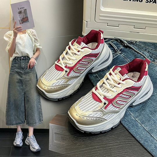 Damen Sportliche Sneakers mit atmungsaktivem Obermaterial und dämpfender Sohle EB