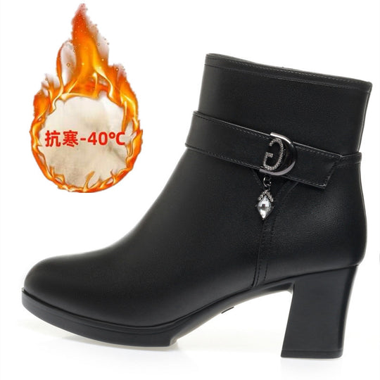 Damen Elegante Stiefeletten mit modischem Schnallen-Detail EB