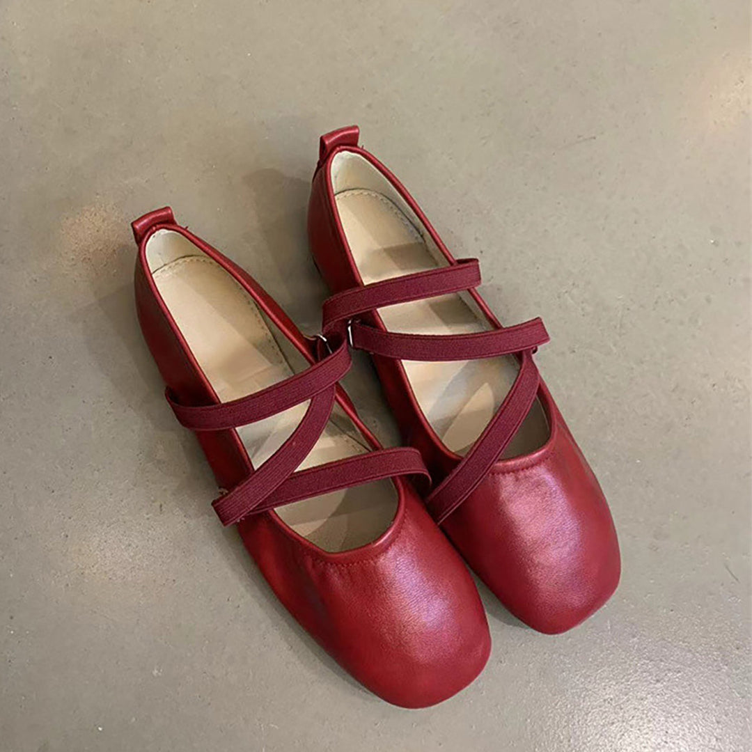 Damen Ballerinas mit modernem Riemchendesign und komfortabler Sohle EB