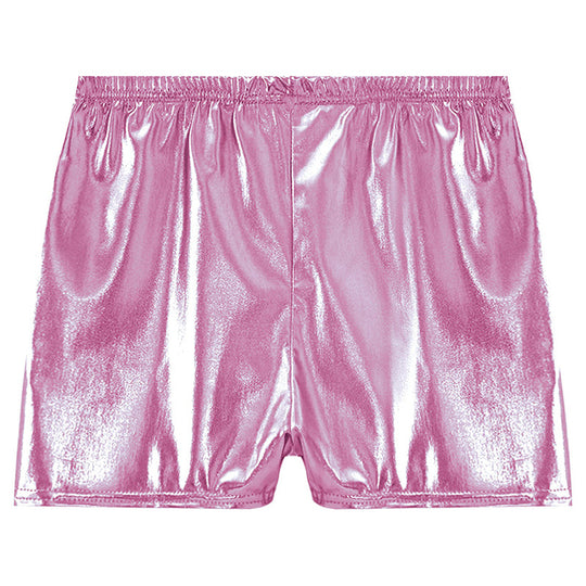 Damen Sportliche Shorts aus glänzendem Material EB
