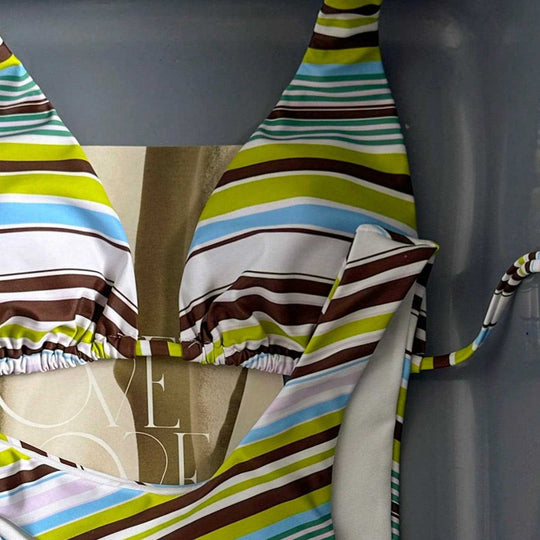 Damen Triangel-Bikini mit hoch geschnittenem Unterteil EB