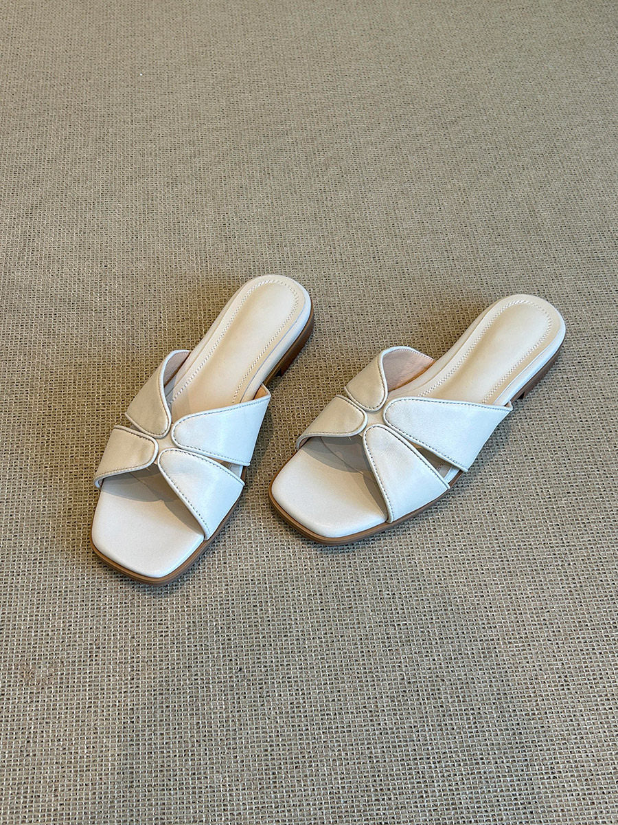 Damen modische Riemensandalen mit geschmackvoller Kreuzbandapplikation EB