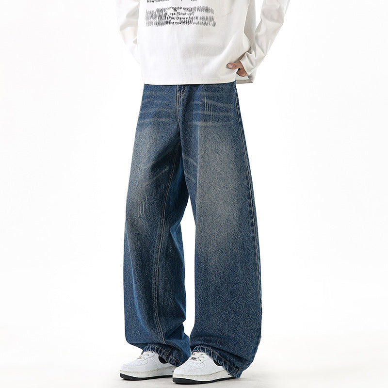 Damen Weit geschnittene Denim-Jeans im Vintage-Stil EB