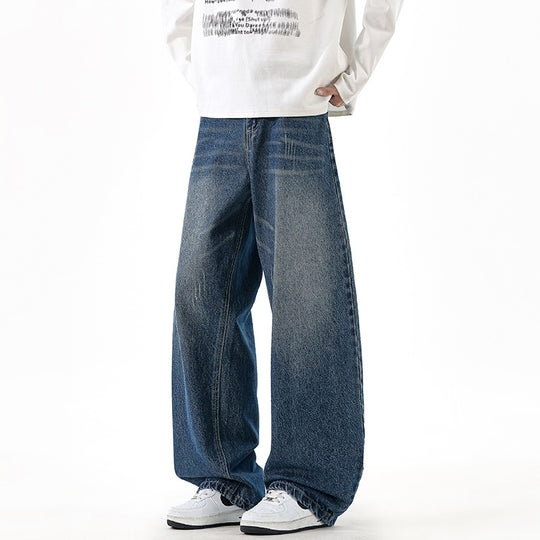 Damen Weit geschnittene Denim-Jeans im Vintage-Stil EB