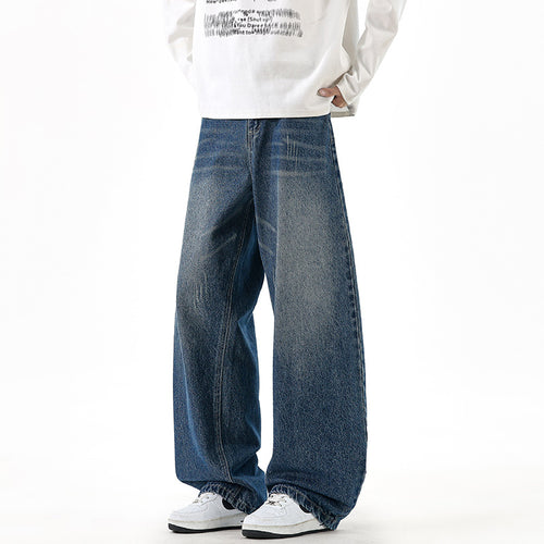 Damen Weit geschnittene Denim-Jeans im Vintage-Stil EB