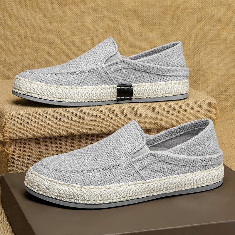 Damen bequeme Espadrilles mit elastischen Einsätzen und flexibler Sohle EB