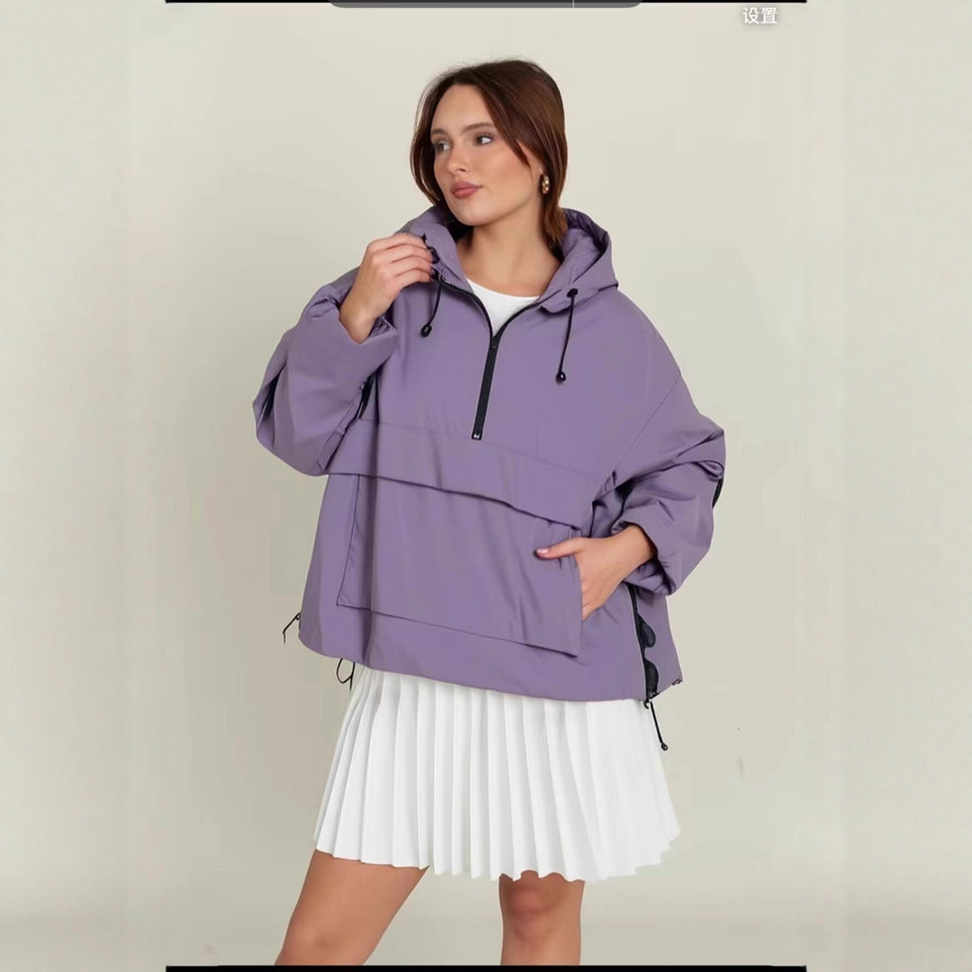 Damen leichte Anorakjacke mit praktischen Taschen EB