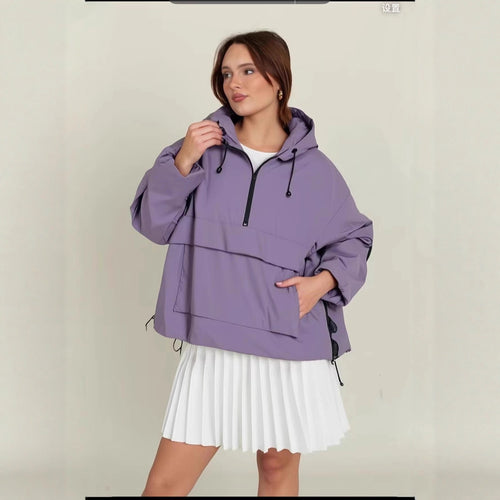 Damen leichte Anorakjacke mit praktischen Taschen EB