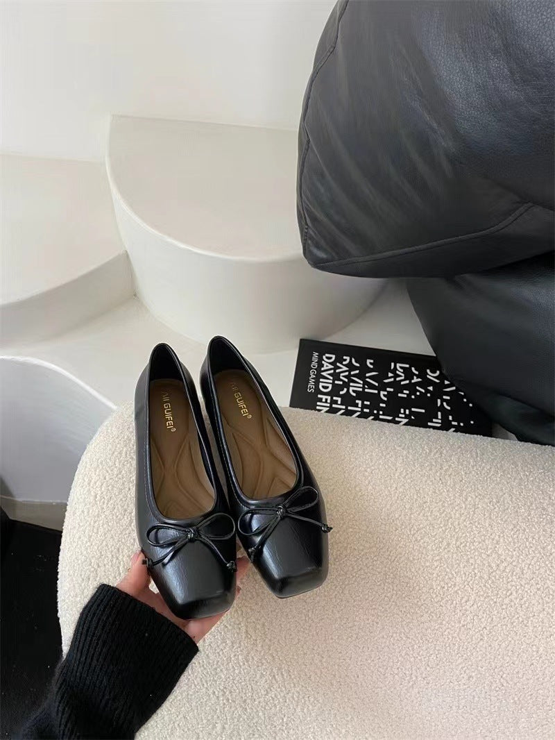 Damen Ballerinas mit dekorativem Schleifen-Design und bequemem Fußbett EB