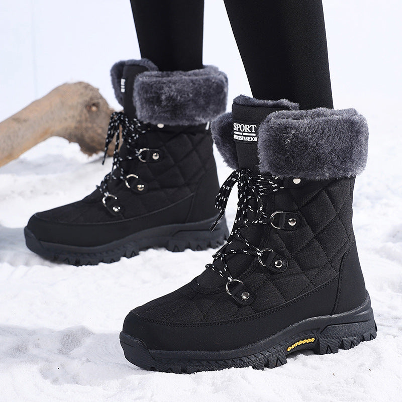 Damen Winterstiefel mit rutschfester Sohle und warmem Innenfutter EB