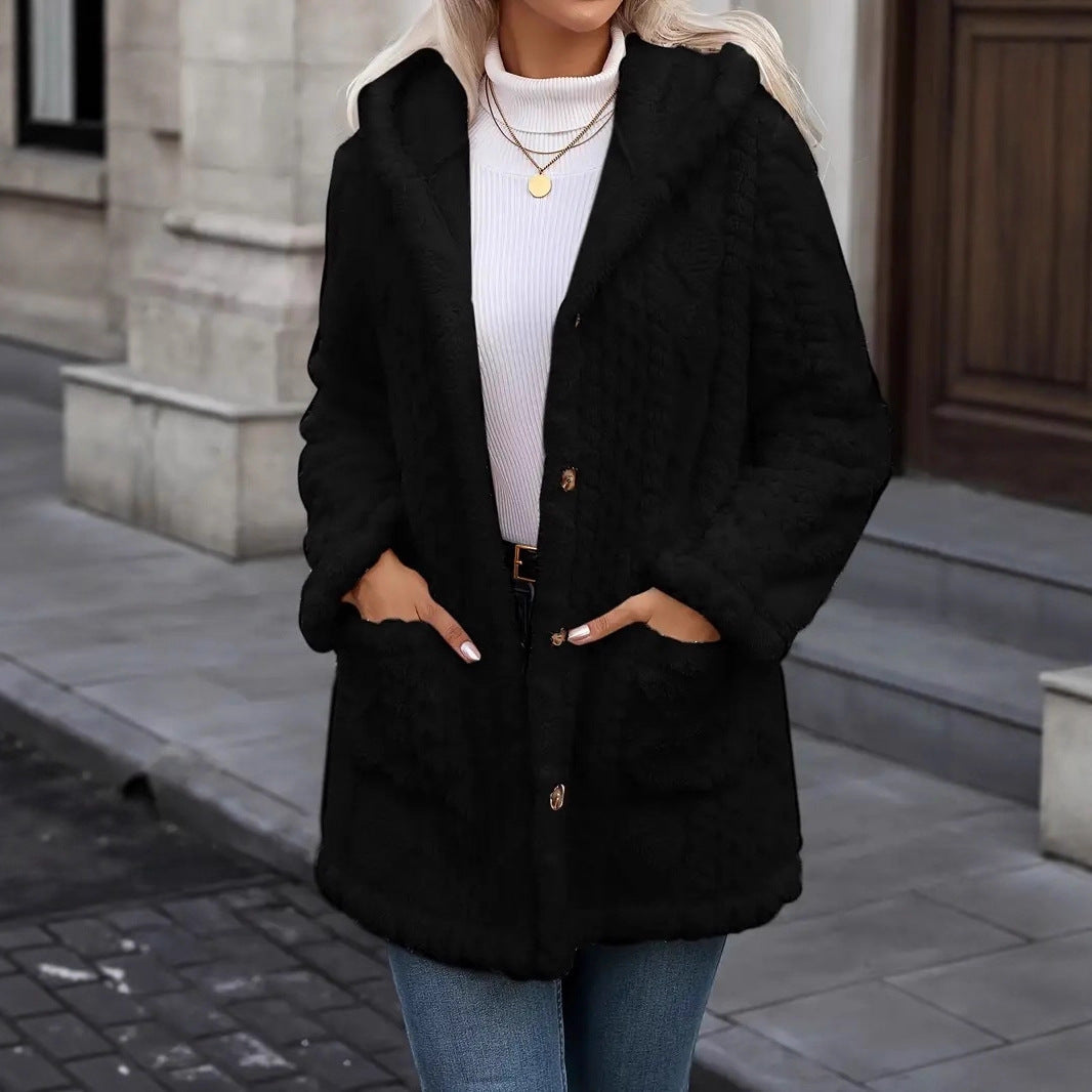 Damen Flauschige Kuscheljacke EB