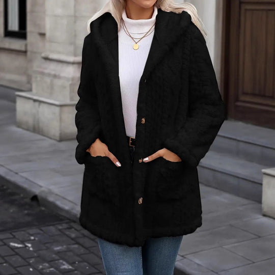 Damen Flauschige Kuscheljacke EB