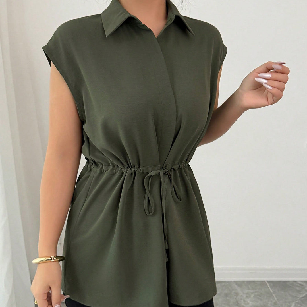 Damen lässige Bluse mit tailliertem Schnitt EB