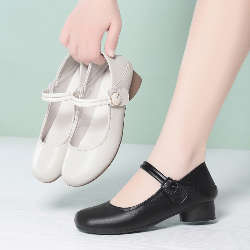 Damen Komfortable Ballerinas mit verstellbarem Riemen EB