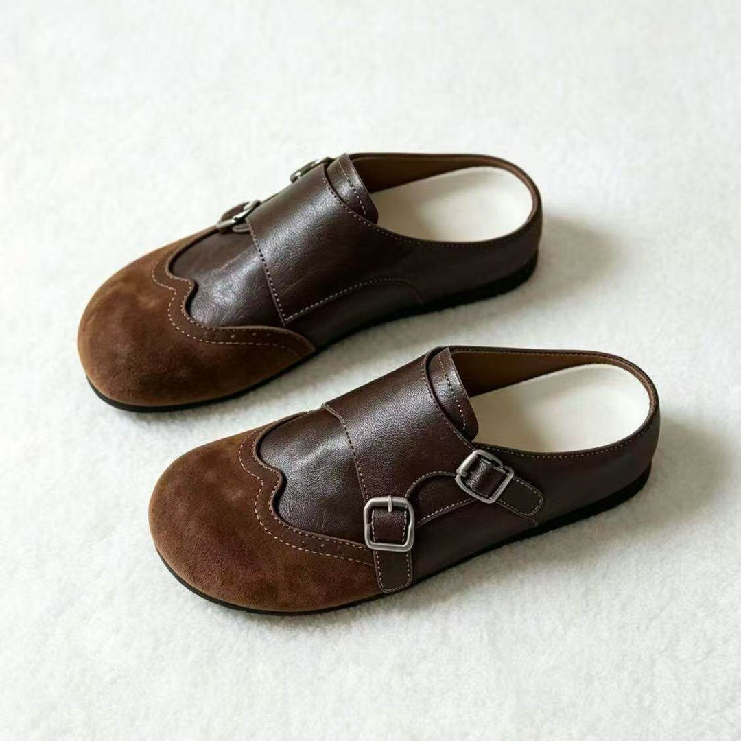 Damen elegante Clogs mit modischem Schnallen-Design EB