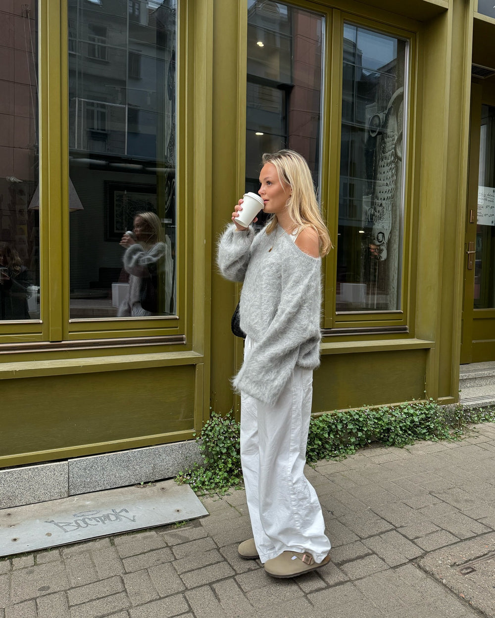 Damen Mohair-Mix Pullover mit Weichem Stoff & Oversized-Ärmeln | EB