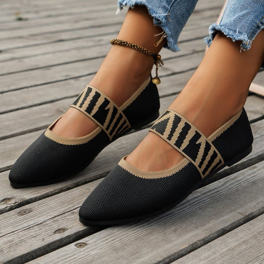 Damen Komfortable und atmungsaktive Ballerinas EB