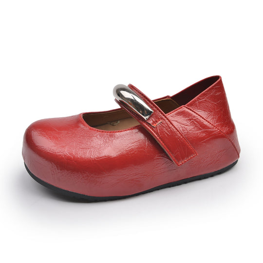 Damen Klassische Mary Jane Schuhe mit verstellbarem Riemen EB