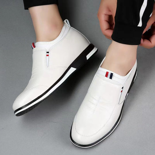 Damen Bequeme Slip-On Leder Sneakers mit modischem Design EB