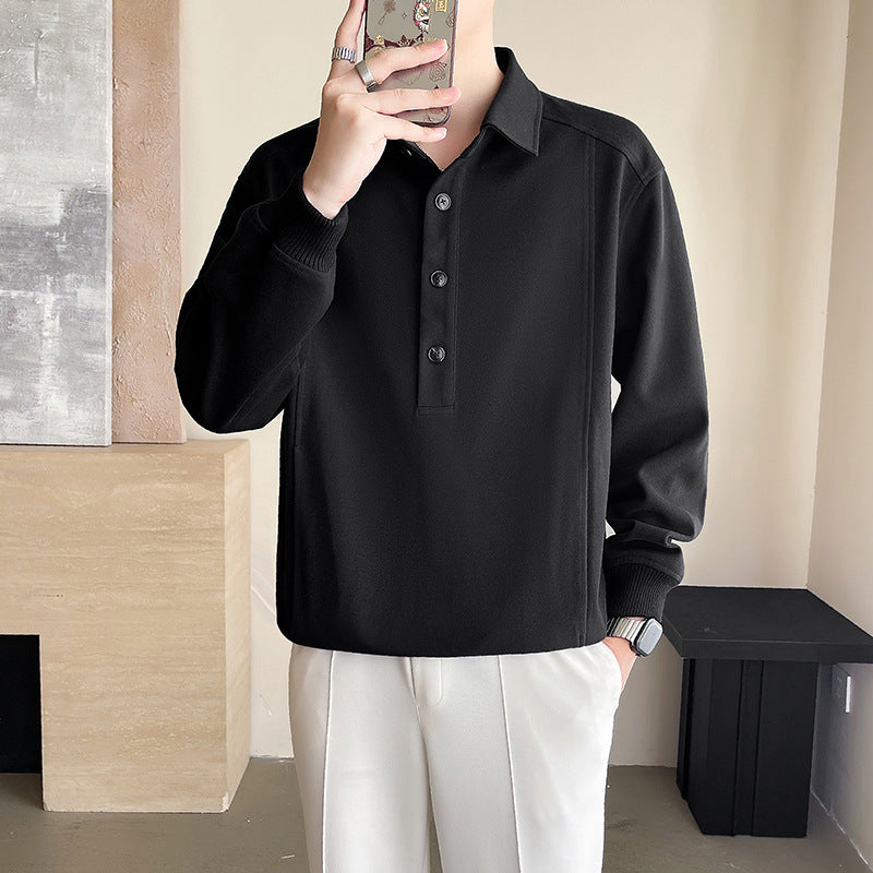 Herren Poloshirt mit modernem Kragen und Knopfleiste EB