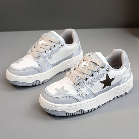 Damen Sportliche Sneakers mit modischem Stern-Design und atmungsaktiver Oberflächenstruktur EB