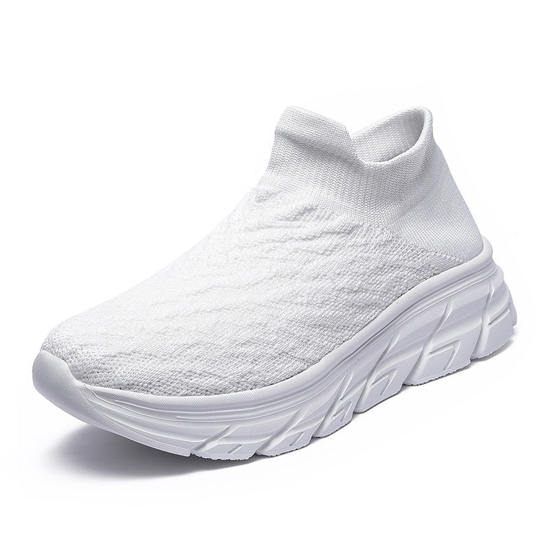 Damen Sportliche Slip-On Sneaker mit atmungsaktiver Strick-Oberfläche und dämpfender Laufsohle EB