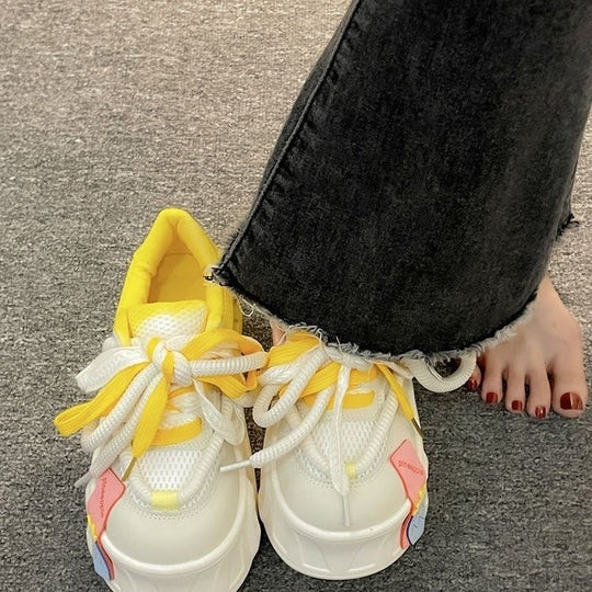 Damen Sportliche Sneakers mit verspieltem Design und atemberaubender Sohle EB