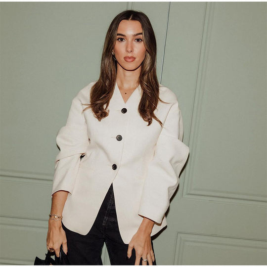Damen modischer Blazer mit voluminösen Ärmeln EB