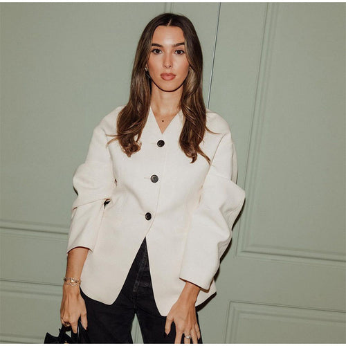 Damen modischer Blazer mit voluminösen Ärmeln EB