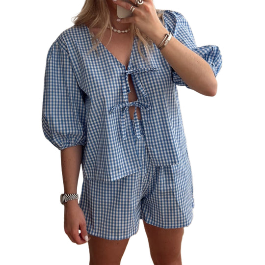 Damen kariertes Freizeit-Set EB