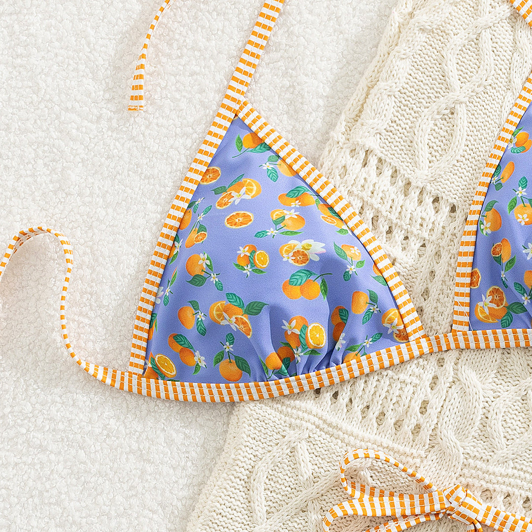 Damen Triangel-Bikini mit Häkeloberteil EB