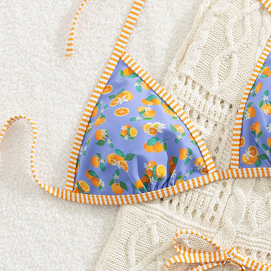 Damen Triangel-Bikini mit Häkeloberteil EB