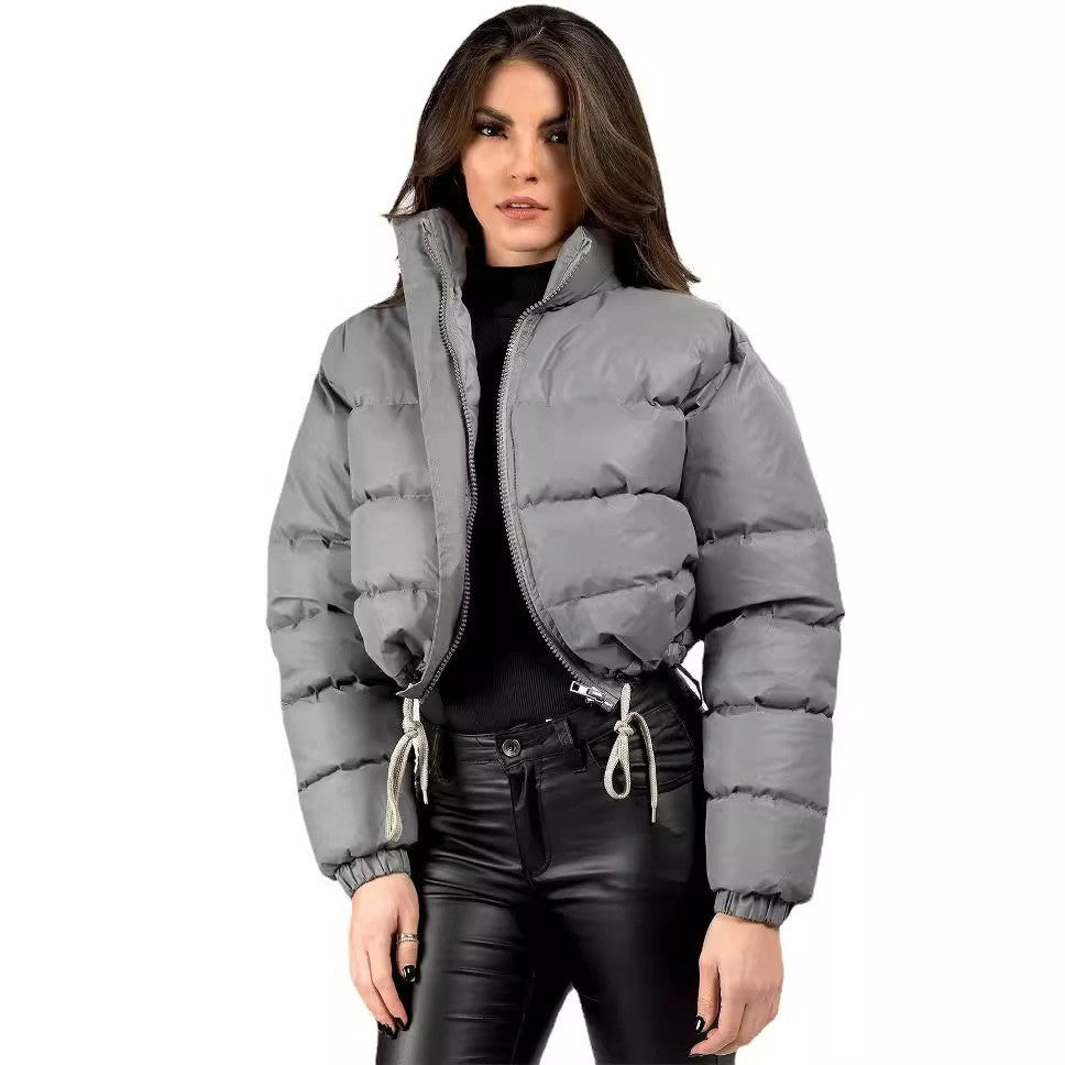 Damen stylische, kurz geschnittene Steppjacke EB
