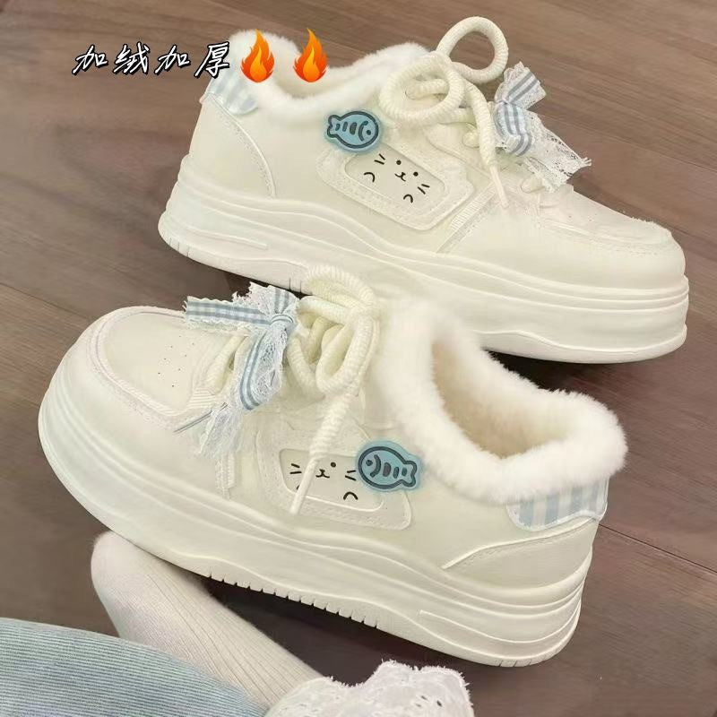 Damen Verspielte Sneakers mit einzigartiger Katzenapplikation EB