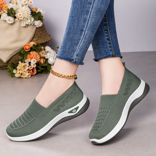 Damen Leichte Komfort-Sneaker mit atmungsaktiver Strickoberfläche EB