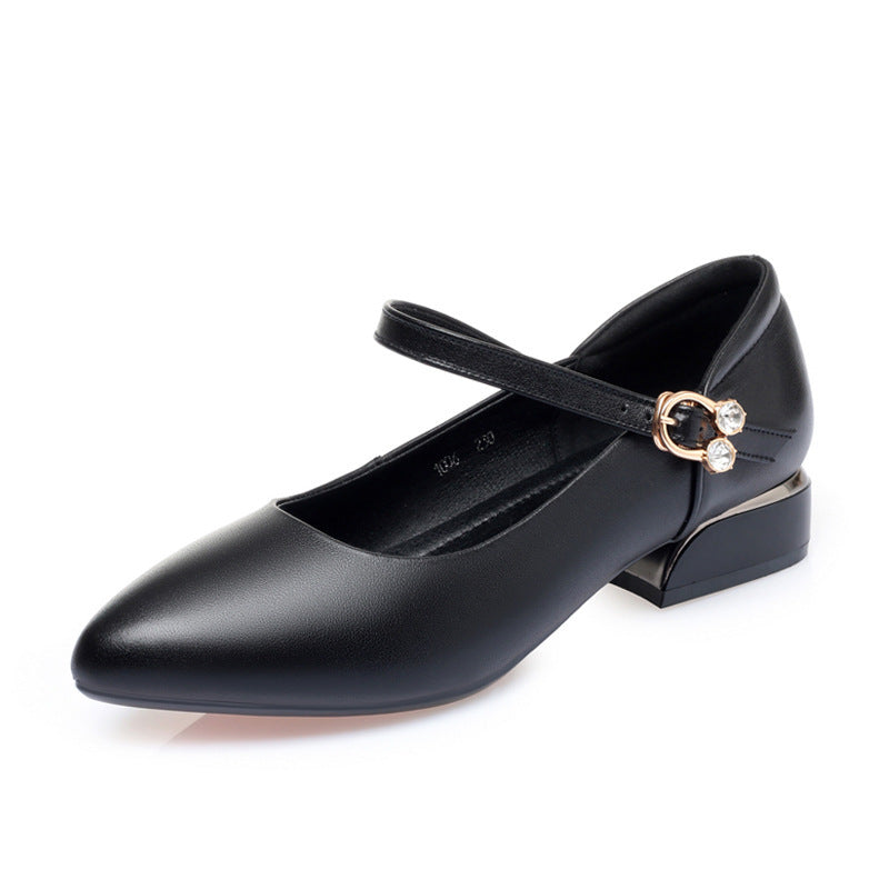 Damen Mary Jane Pumps mit modischem Schmuckdetail und komfortablem Blockabsatz EB