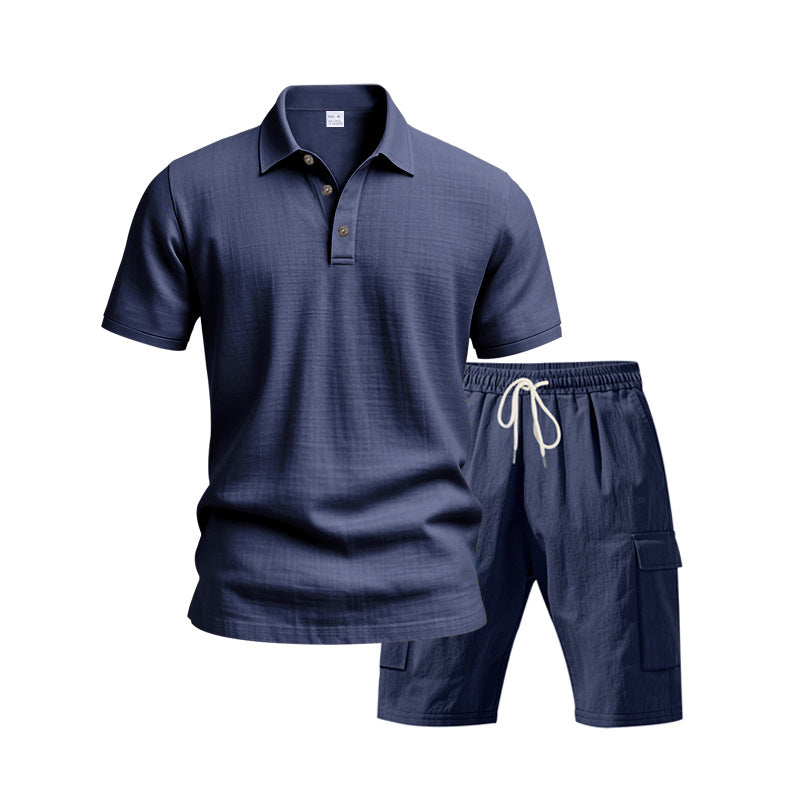 Herren Freizeit-Set mit atmungsaktivem Polo-Shirt und komfortablen Shorts EB
