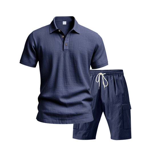 Herren Freizeit-Set mit atmungsaktivem Polo-Shirt und komfortablen Shorts EB