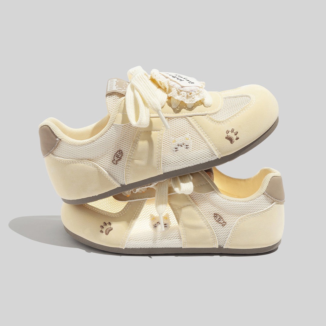 Damen Sportliche Sneakers mit niedlichem Tiermotiv und atmungsaktiver Mesh-Oberfläche EB