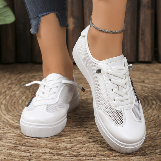 Damen Sportliche Sneakers mit atmungsaktivem Mesh-Obermaterial und flexiblem Fußbett EB