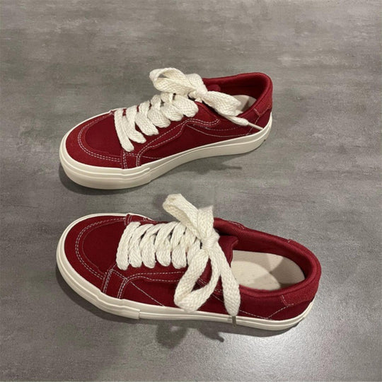 Damen lässige Sneaker mit dicker Sohle und robustem Obermaterial EB