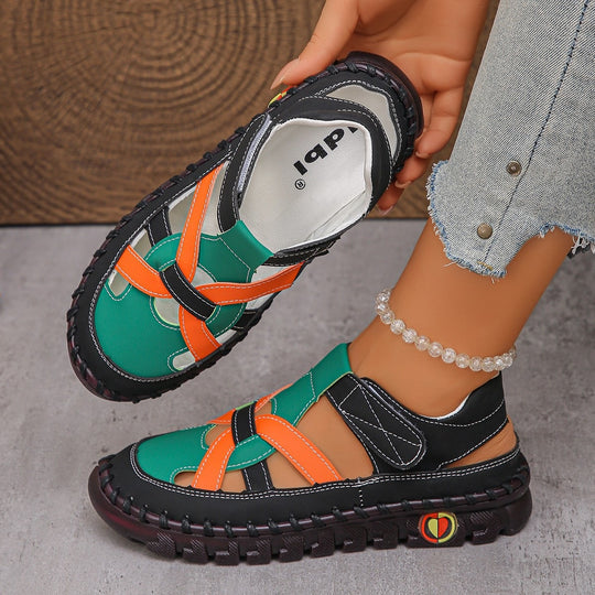 Damen Komfortable Sandalen mit schnittfestem Riemendesign EB