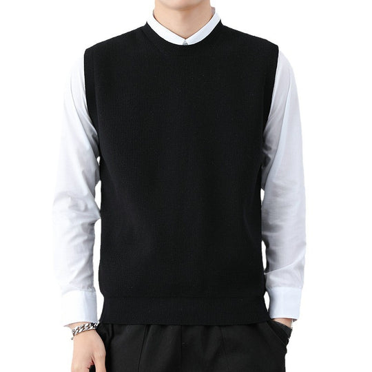 Herren Strickweste mit modernem Feinstrickmuster und bequemer Passform EB