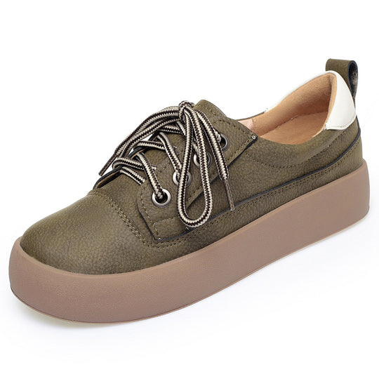 Damen Hochwertige Plateau-Sneaker mit individueller Schnürung und atmungsaktivem Obermaterial EB