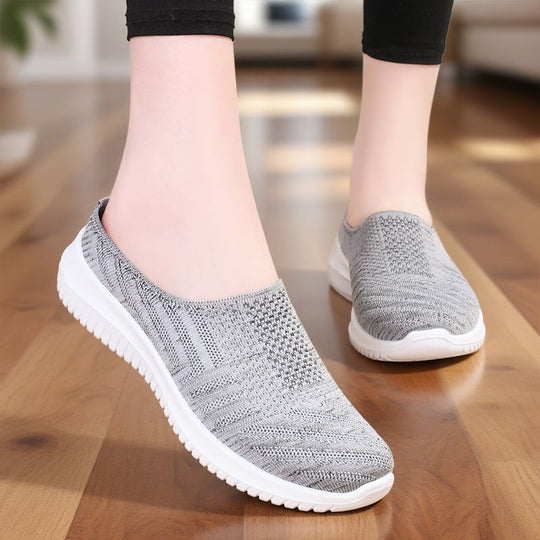 Damen Bequeme und atmungsaktive Slipper mit elastischem Obermaterial EB